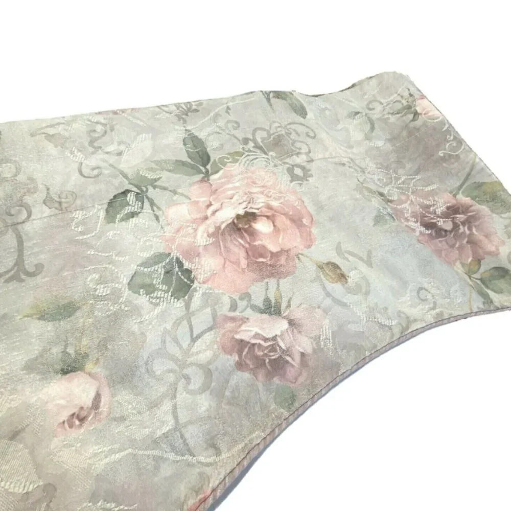 Vintage 90s Luxury Wide Valance Curtain Floral